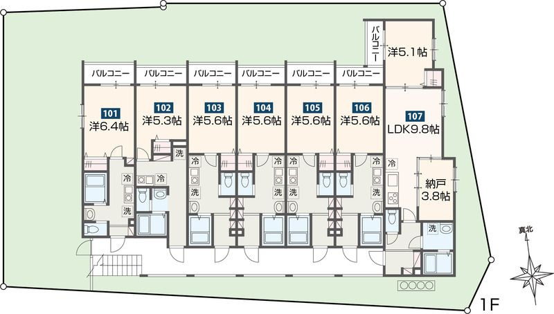 MELDIA八広Ⅴの区画図