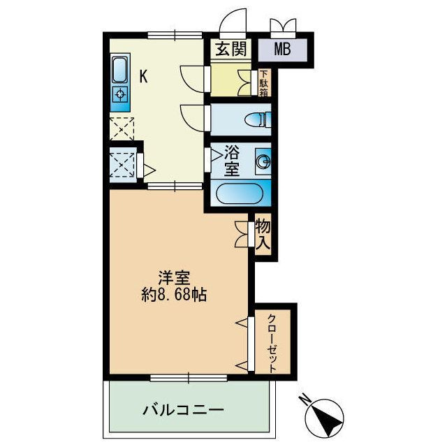 ヴィラージュ室見の間取り