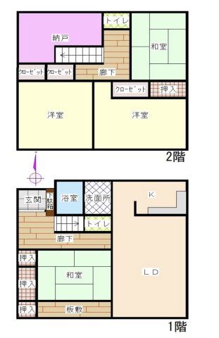 【間取り】 | 加須市小野袋　中古戸建