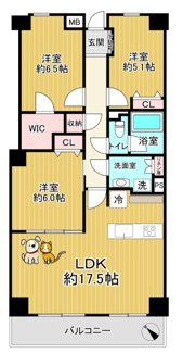 【間取り】 | ザ・スクエアA棟