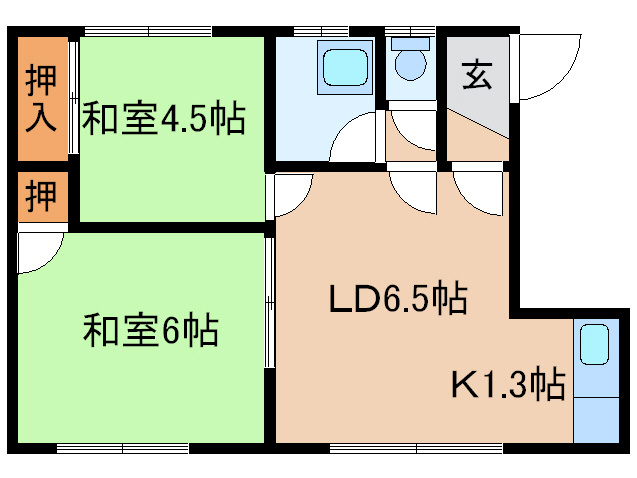 土井マンション第一の間取り