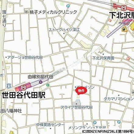 エルスタンザ下北沢の地図