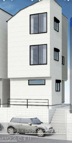 戸塚区上倉田町 新築戸建 4680万円の外観パース