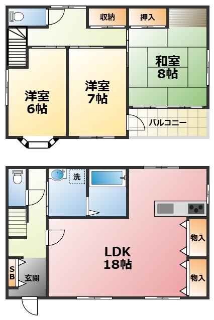 ひだまりとそよ風のファミーユの間取り