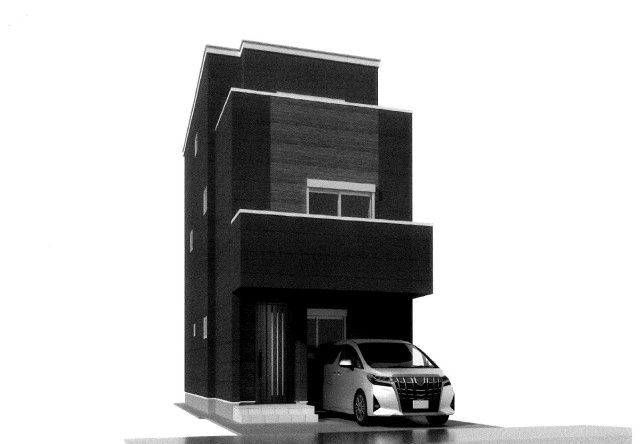 SPITI立花町3丁目新築一戸建て│4LKD+駐車1台可の外観パース|-イメージパース-