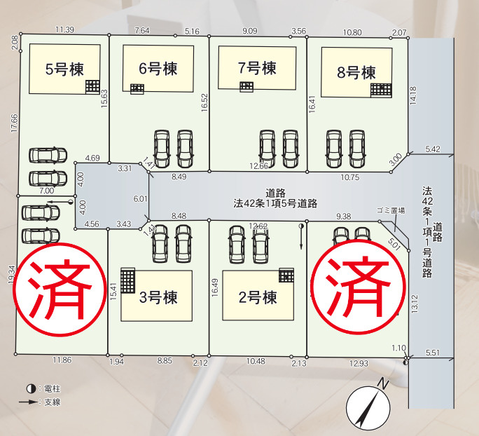 常陸大宮市姥賀町第3　新築戸建　8号棟の区画図