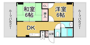 トレンディ立花の間取り