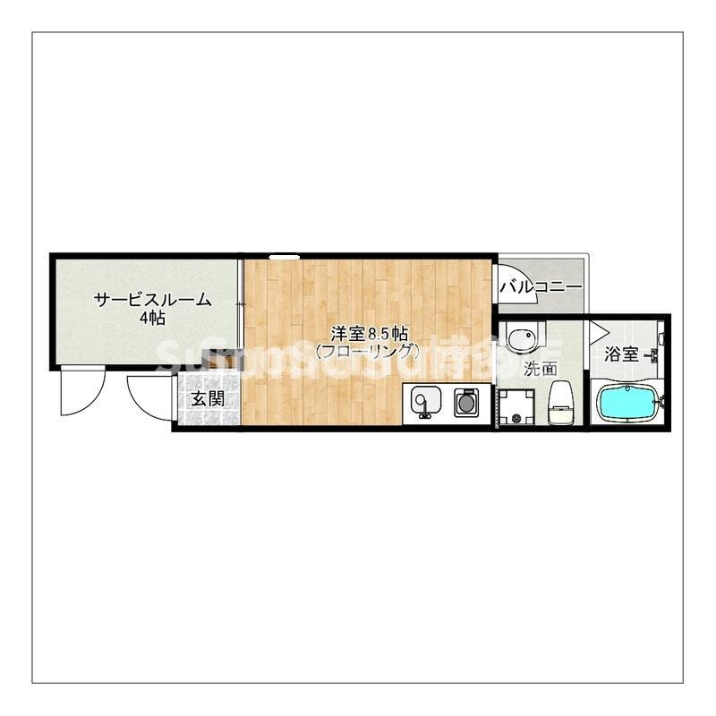 ガレット南福岡の間取り