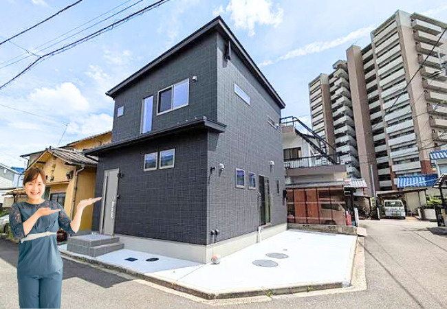 平井町新築戸建　松山市平井町の新築建売住宅の外観|外観もきれいです