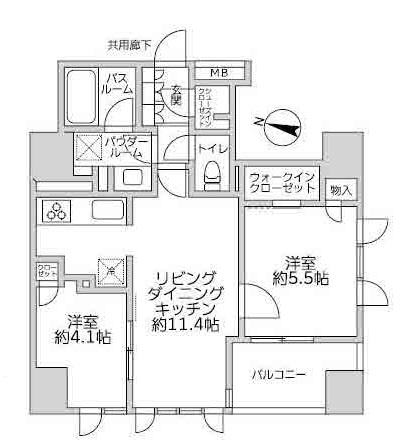 ディームス大手町ノースの間取り