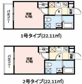大阪市生野区巽南３丁目の一棟マンションの間取り