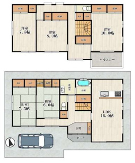 【間取り】 | 中古戸建　神戸市垂水区星陵台６丁目 | ５LDK