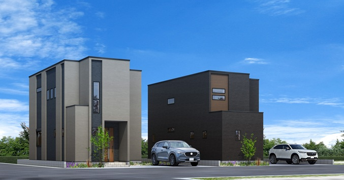 香美市土佐山田町東本町2丁目　新築戸建　2号棟　（全2区画）の完成予想図|2号棟　建物面積　109.30㎡（約33.07坪）