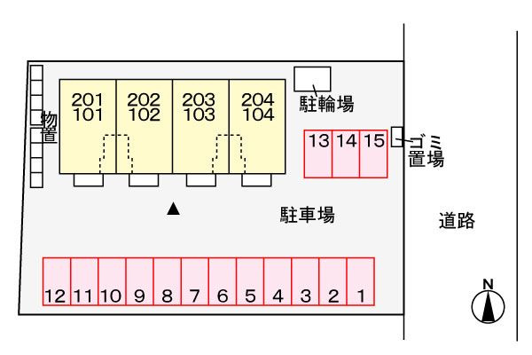 サンライズ・フィールド　Ⅳの駐車場