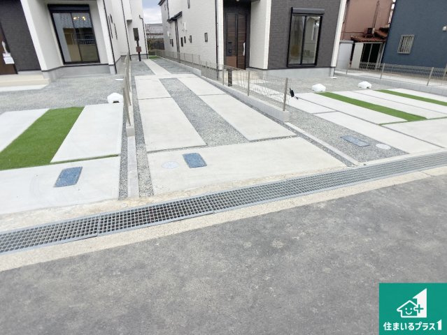 加古川市西神吉町岸　新築一戸建ての駐車場|駐車スペース！散水栓があるので、こまめに愛車を洗えます！