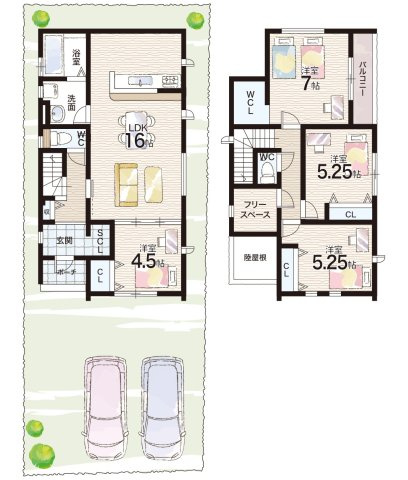 加古川市西神吉町岸　新築一戸建ての間取り|3号地