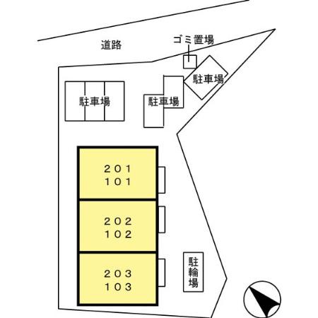 セジュール都府楼の区画図