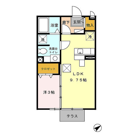 セジュール都府楼の間取り