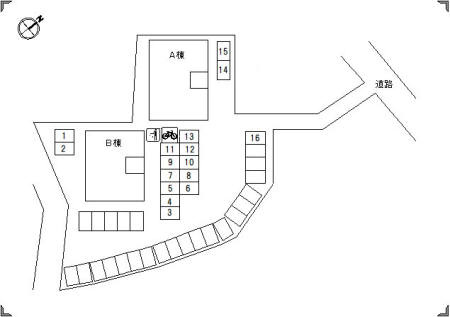 ウィルモア床波A棟の区画図