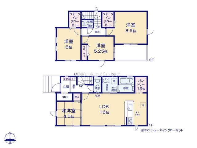 北本市下石戸下　4期　新築一戸建て　グラファーレ　02の間取り|【全2棟・2号棟】北本市下石戸下　4期　新築一戸建て　グラファーレ　02・4LDK・土地面積135.43m2・建物面積99.36m2
