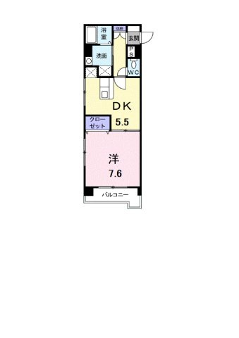 久留米市南４丁目の賃貸マンションの間取り