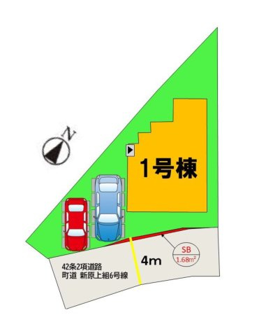 糟屋郡須恵町新原第7-1棟(1号棟）の区画図|配置図
