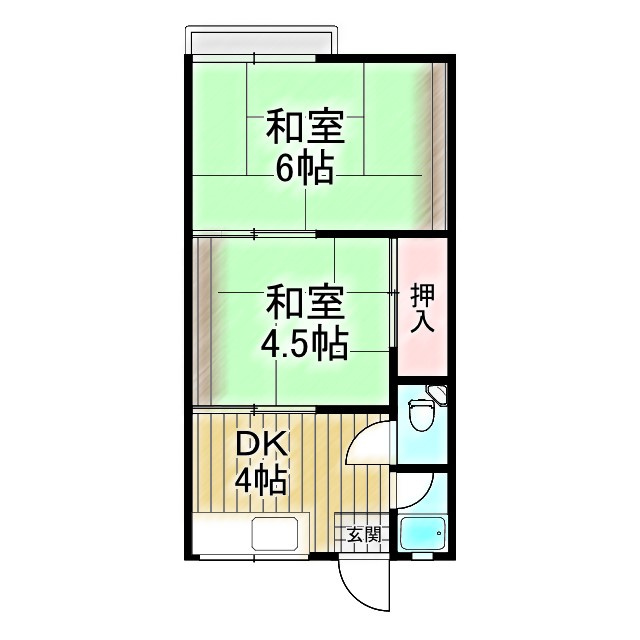 三国ヶ丘ハイツB棟の間取り