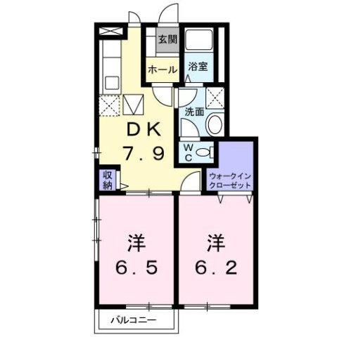 サン・プラシードＡの間取り