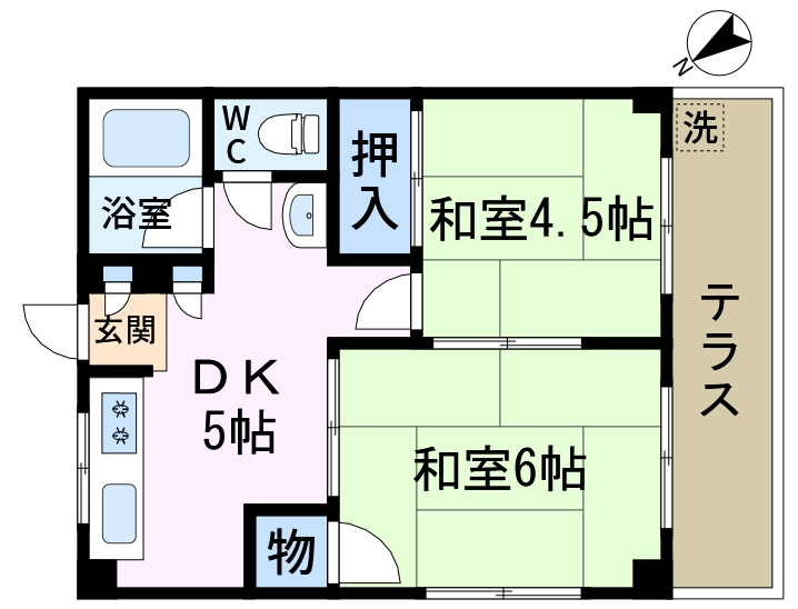 東久コーポの間取り