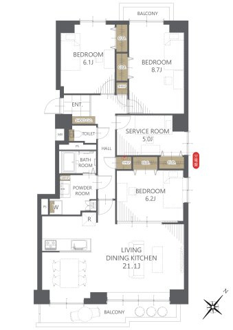 【間取り】ＳタウンＢ棟 