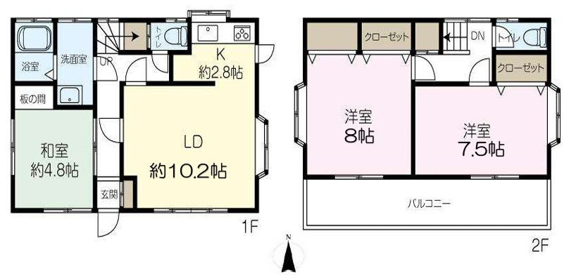本庄市今井　中古戸建の間取り|図面と現況が異なる場合、現況を優先とします。