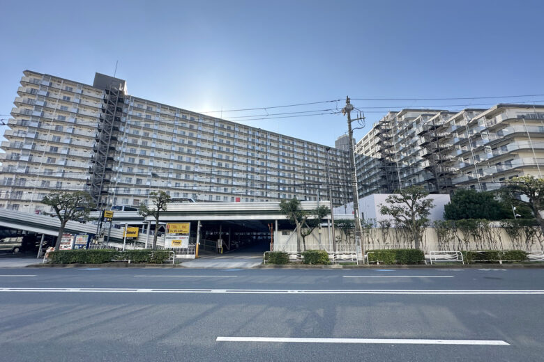 木場サニータウンの外観|木場サニータウン：ペット飼育可能なマンションです！