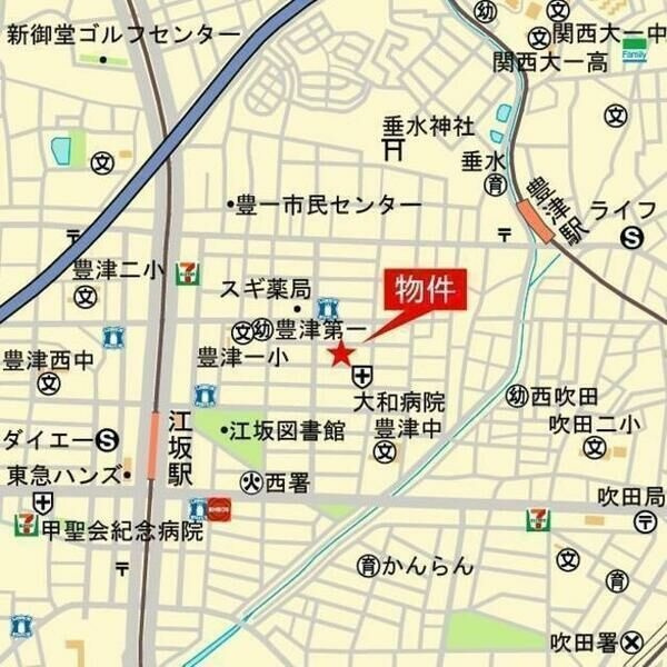 カルム小西Ⅲの地図