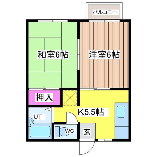 アークヒルズフクモトNO.1Cの間取り