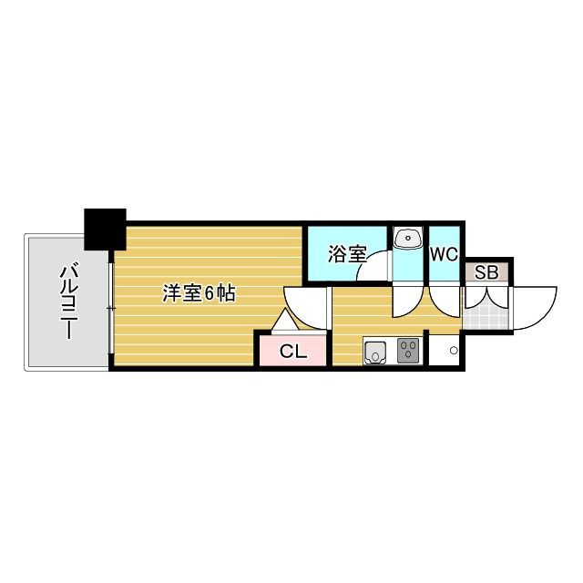 フォーリアライズ難波リアン　仲介手数料無料の間取り