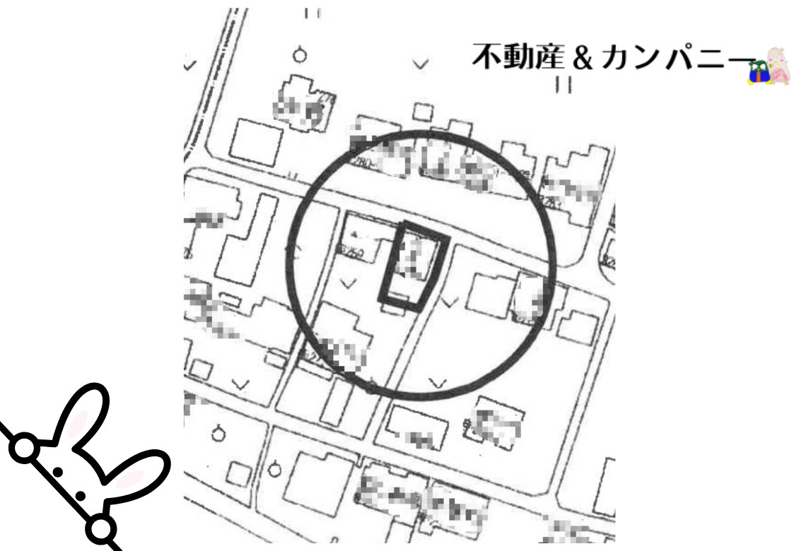 中通売土地の土地図