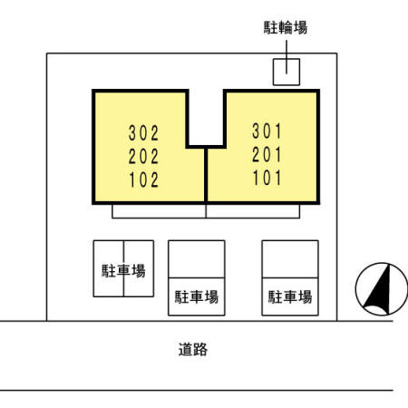 ビラーション赤坪の区画図