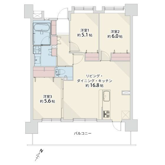 【間取り】 | アンピール博多駅南☆仲介手数料無料☆