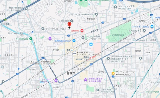 マインズ・コム高槻天神の地図