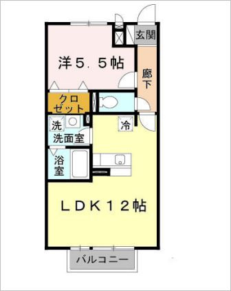 エスペランサ二見　A棟の間取り