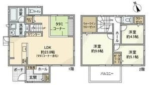 前熊一ノ井戸建（１－１２０８）の間取り