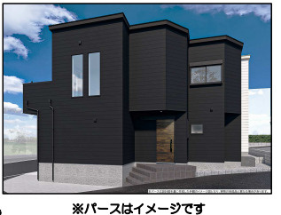 藤沢市大庭　新築戸建　全２棟B棟の外観パース