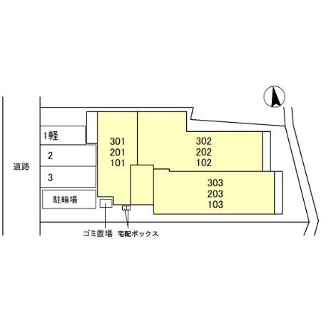 ブランドール文の里の駐車場