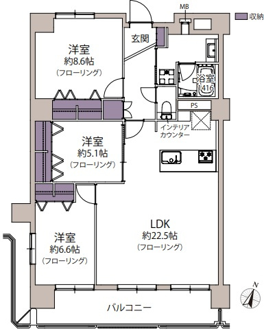 【間取り】 | 弥生パインマンション☆仲介手数料無料☆