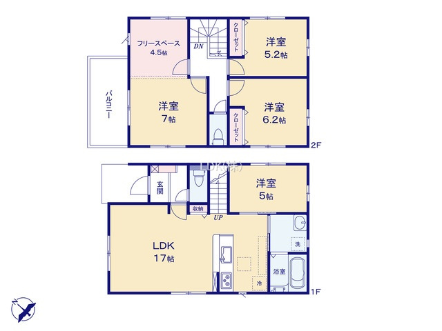 【間取り】 | 新築戸建／ふじみ野市元福岡２丁目（全2棟）