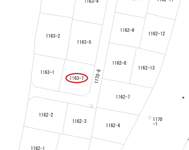 熊本市南区富合町杉島の売地の土地図