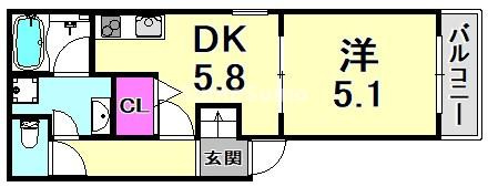 Hブランド尼崎の間取り