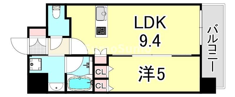 プレサンス昭和通ESRISEの間取り