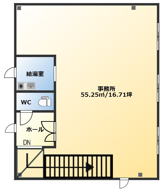 常滑市大野町8-59-2GIMUCOの間取り|2階の間取り図になります。