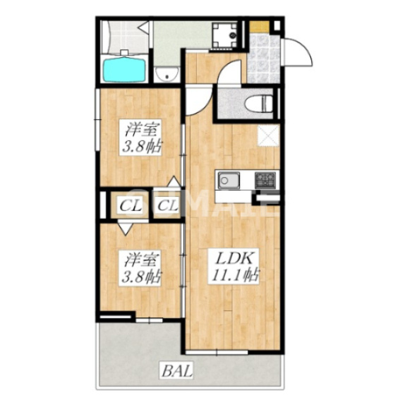 セレスティア新小岩の間取り|西向きです！
